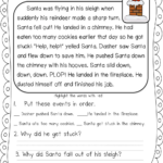 Printable Christmas Worksheets Within 3rd Grade Christmas Reading Comprehension Worksheets