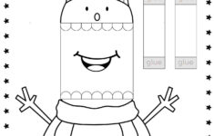 Printable Paper Snowman Christmas Puppet – Festive Diy Craft For within Cut and Paste Christmas Worksheets For Kindergarten