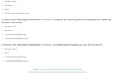 Quiz &amp; Worksheet - Symbols In A Christmas Carol | Study with A Christmas Carol Symbols Worksheets Answers