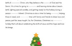 Reading Comprehension Christmas Fill In The Blanks - with Christmas Story Reading Comprehension Worksheets