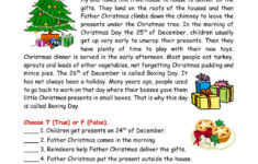 Reading Comprehension Christmas Worksheet - Worksheets Library throughout Free Christmas Reading Comprehension Worksheets