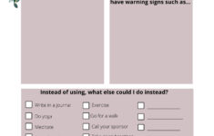 Relapse Prevention Plan Printable - Etsy in Christmas Relapse Prevention Worksheets