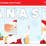 S A N T A Puzzle   Super Simple Pertaining To Christmas Music Puzzles Worksheets