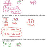 Sales Tax Math Problems Worksheet: Practice Calculating Sales Tax With Regard To Christmas Shopping Problems With Tax And Discounts Worksheets Answers