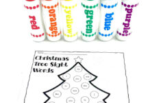Sight Word Christmas Tree Printable - I Can Teach My Child! throughout Christmas Sight Words Worksheets