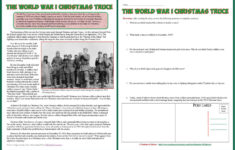Students Of History: World War 1 Reading On Christmas Truce Lesson intended for The World War 1 Christmas Truce Worksheets Answers