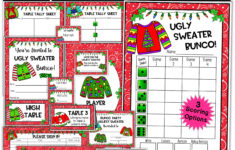 Sweater Scorecard - Etsy within Ugly Christmas Sweater Worksheets Answers