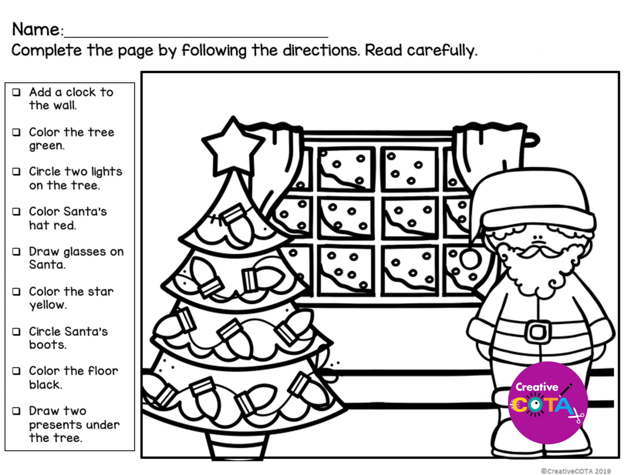 Thanksgiving And Christmas Following Directions - Worksheets Library with Christmas Following Directions Worksheets Free