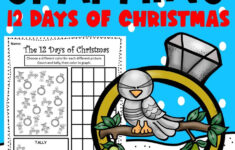 The 12 Days Of Christmas Graphing Worksheets | Madeteachers within 12 Days Of Christmas Math Worksheets