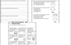 The Best Christmas Pageant Ever Reading Quiz Tests &amp; Story within The Best Christmas Pageant Ever Worksheets