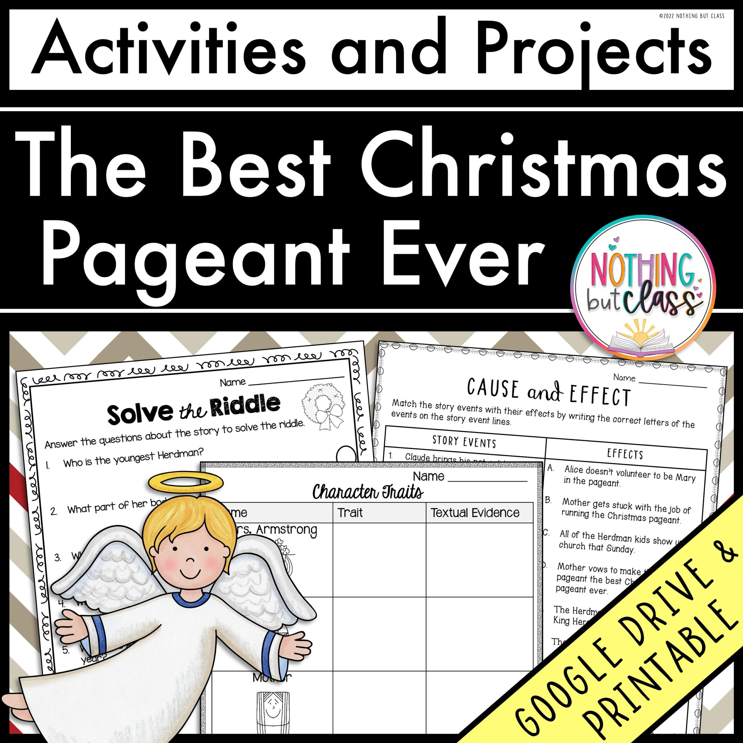 The Best Christmas Pageant Ever | Reading Response Activities And with The Best Christmas Pageant Ever Worksheets