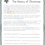 The History Of Christmas Worksheet With Regard To The History Of Christmas Worksheets