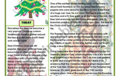 The Origin Of The Christmas Tree - Esl Worksheetanaisvi inside History Of The Christmas Tree Worksheets