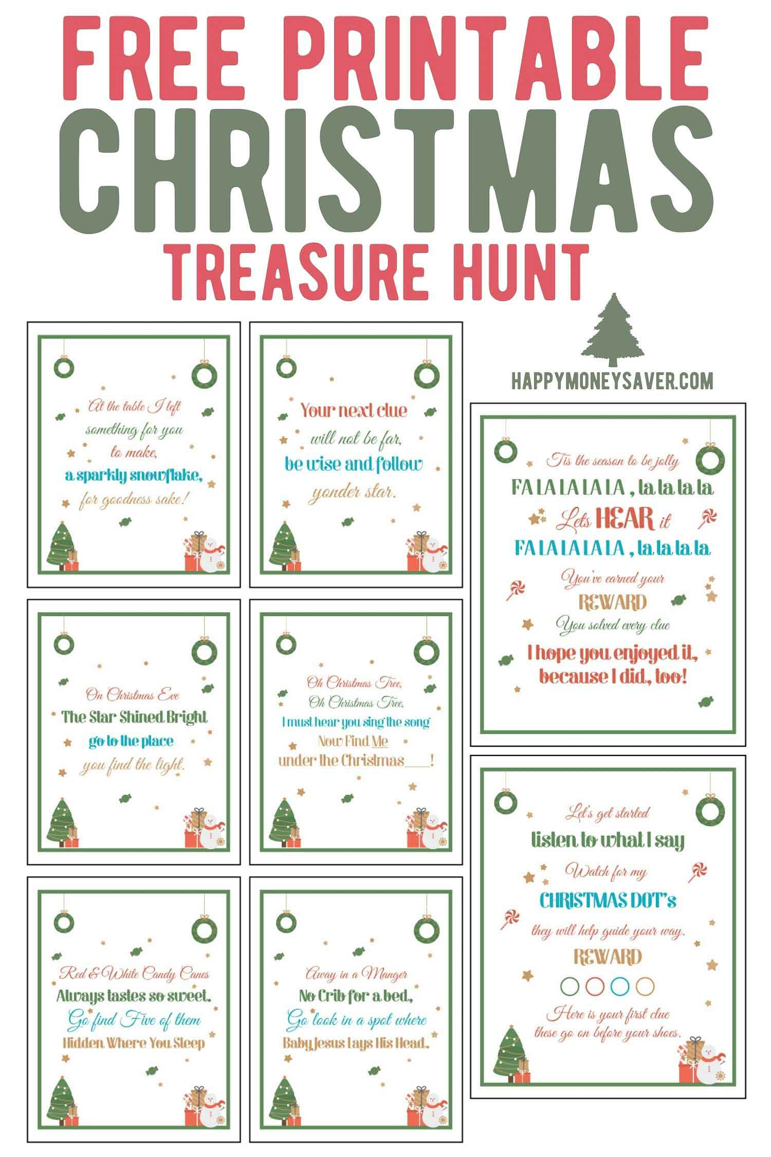The Ultimate Christmas Treasure Hunt + Free Printable throughout Christmas Scavenger Hunt Worksheets