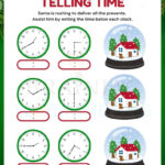 Time Telling Christmas Maths Worksheet For Class 4   Brainiac For Christmas Telling Time Worksheets