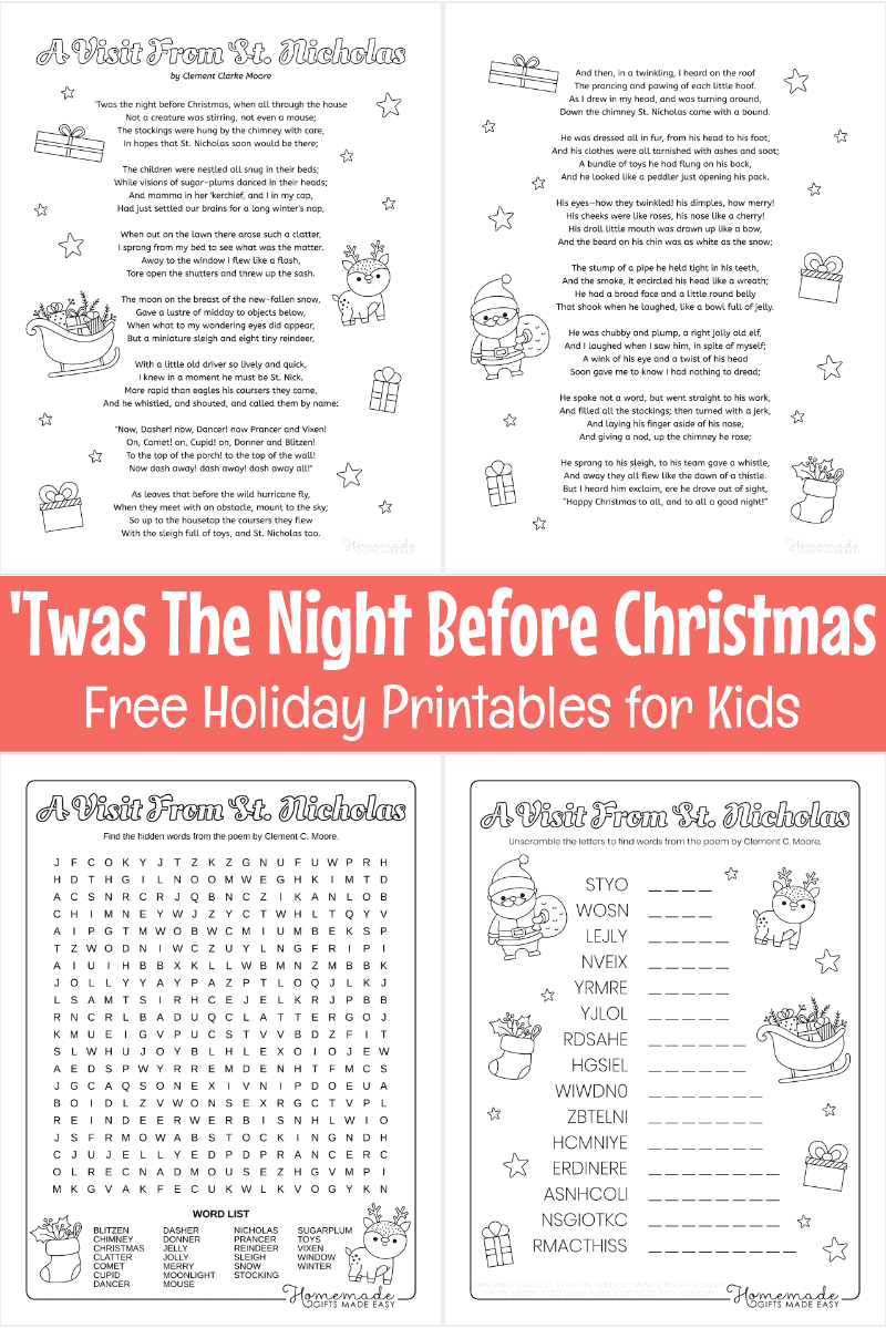 Twas The Night Before Christmas - Worksheets Library throughout Twas The Night Before Christmas Worksheets Free