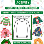 Ugly Christmas Sweater Activity   Etsy For Ugly Christmas Sweaters Beyond The Worksheets
