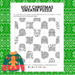 Ugly Christmas Sweater Square Edge Matching Puzzle | Math = Love In Ugly Christmas Sweater Worksheets Answer Key