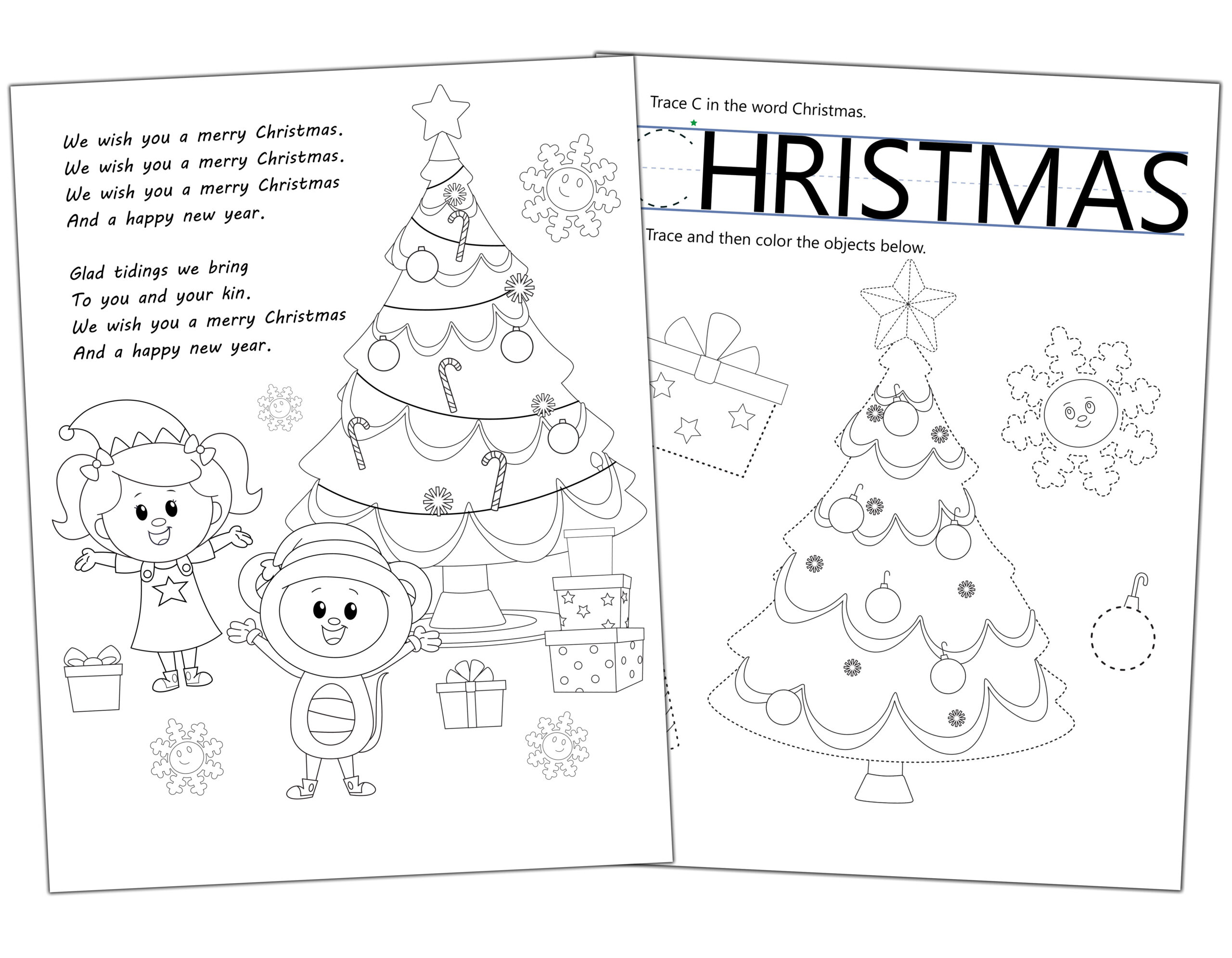 We Wish You A Merry Christmas&amp;#039; Printables - Mother Goose Club intended for We Wish You a Merry Christmas Worksheets