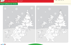 We Wish You A Merry Christmas Worksheet - Find The Differences in Christmas Picture Find Worksheets