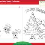 We Wish You A Merry Christmas Worksheet   Make A Chirstmas Card In Christmas Cards Worksheets Printable