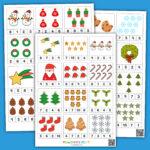 Weihnachtliche Karten Zum Zählen Bis 10 Zum Ausdrucken Für Kinder Throughout Christmas Counting Worksheets Preschool