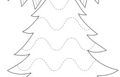 Weihnachtsübungen «Linien Nachspuren» Für Kinder Zum Ausdrucken in Christmas Tree Worksheets