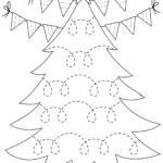 Weihnachtsübungen «Linien Nachspuren» Für Kinder Zum Ausdrucken Inside Preschool Christmas Tree Worksheets