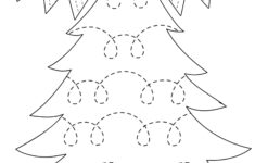 Weihnachtsübungen «Linien Nachspuren» Für Kinder Zum Ausdrucken inside Preschool Christmas Tree Worksheets