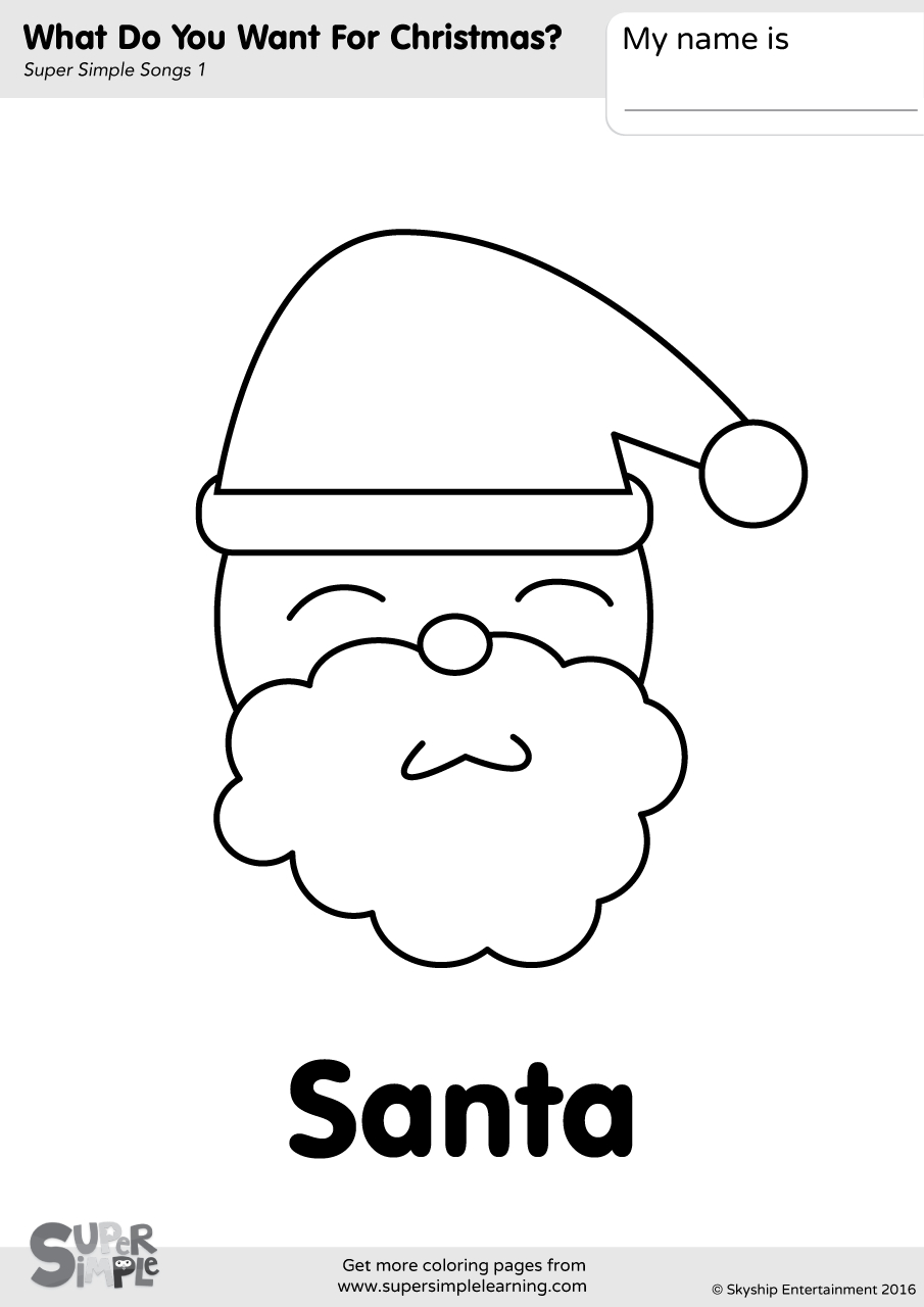What Do You Want For Christmas? Coloring Pages - Super Simple with Christmas Coloring Worksheets