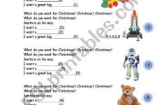 What Do You Want For Christmas Lyrics - Esl Worksheetpiskisnins regarding What I Want For Christmas Worksheets