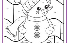 Winter Colornumber Pages - K12 Math Worksheets inside Free Color by Number Addition Christmas Worksheets