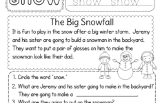 Winter Reading Worksheet - Free Printable, Digital, &amp; Pdf inside Christmas Reading Comprehension Worksheets Kindergarten