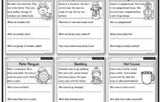 Winter Themed Reading Comprehension | Kindergarten &amp; First Grade throughout Christmas Themed Reading Comprehension Worksheets