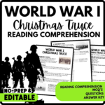 World War I Christmas Truce Reading Comprehension Worksheet For The World War 1 Christmas Truce Worksheets Answers